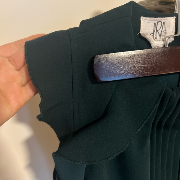 DRA Los Angeles emerald green pleated romper/jumpsuit XS - Picture 3 of 10